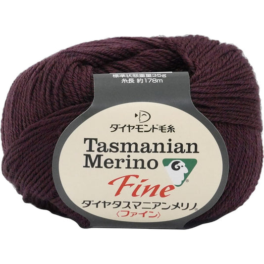 Diamond Yarn Diamond Tasmanian Merino Fine Wool Medium Fine Col.109 Purple Series 35g Approx. 178m Set of 10 Balls