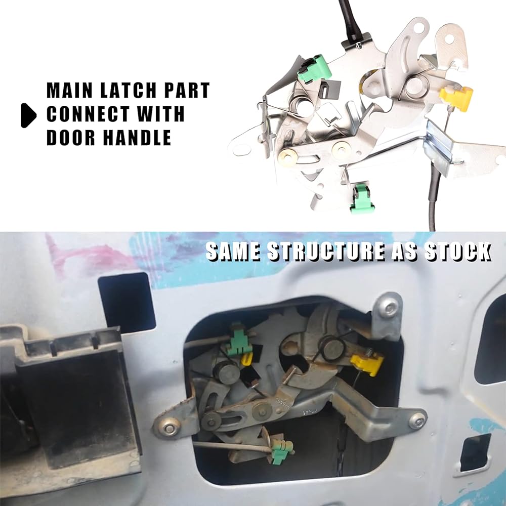 UNIKPAS Left left duty with assembly Ford with assembly Ford F250 F350 Super Duty Expansion Cab 1999-2007 Driver Release Door Upper & Rower Latch Repair 6C3Z28264A01AA01AA01AA