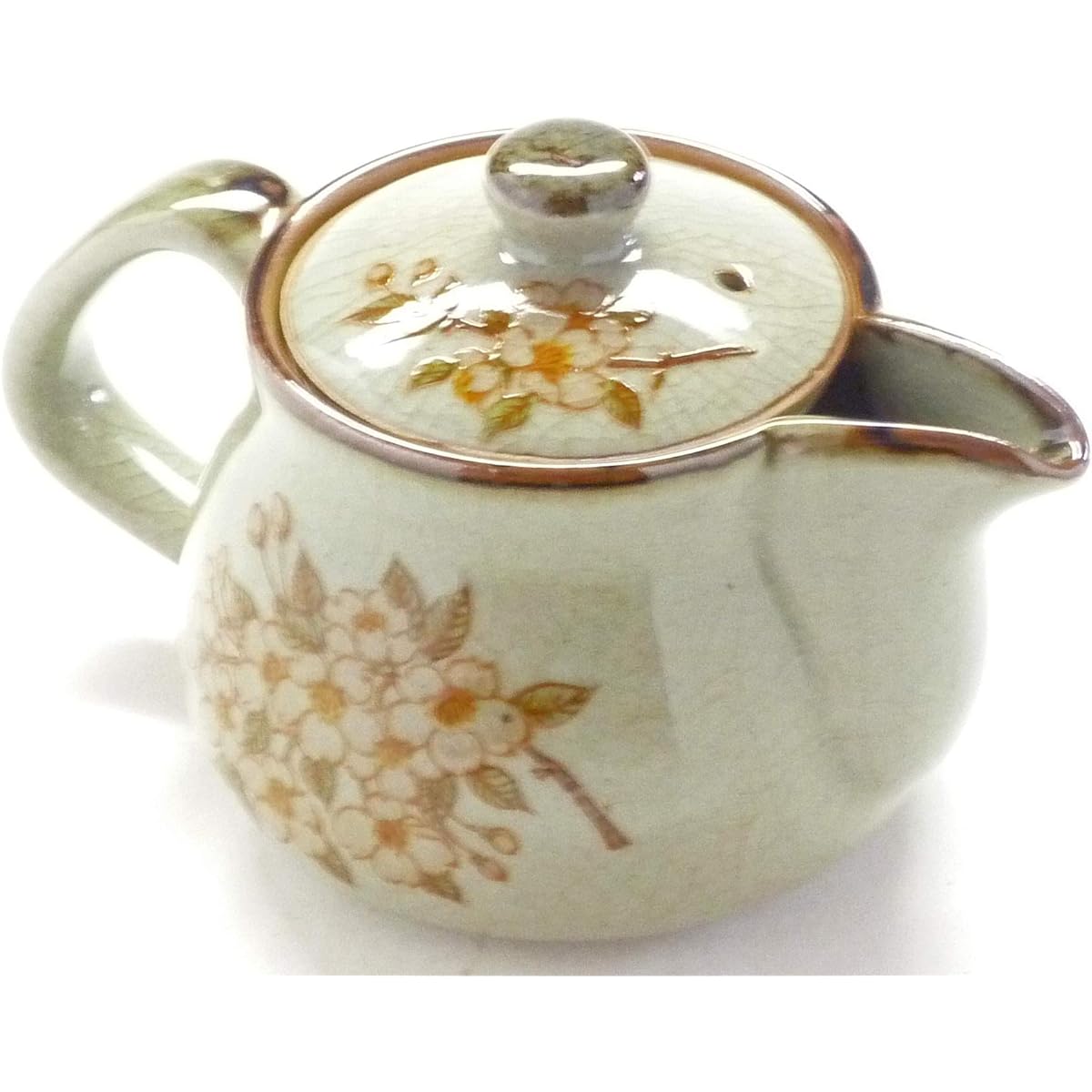 For left-handed users Kutani ware [teapot/teapot] Small weeping cherry blossom [back picture]