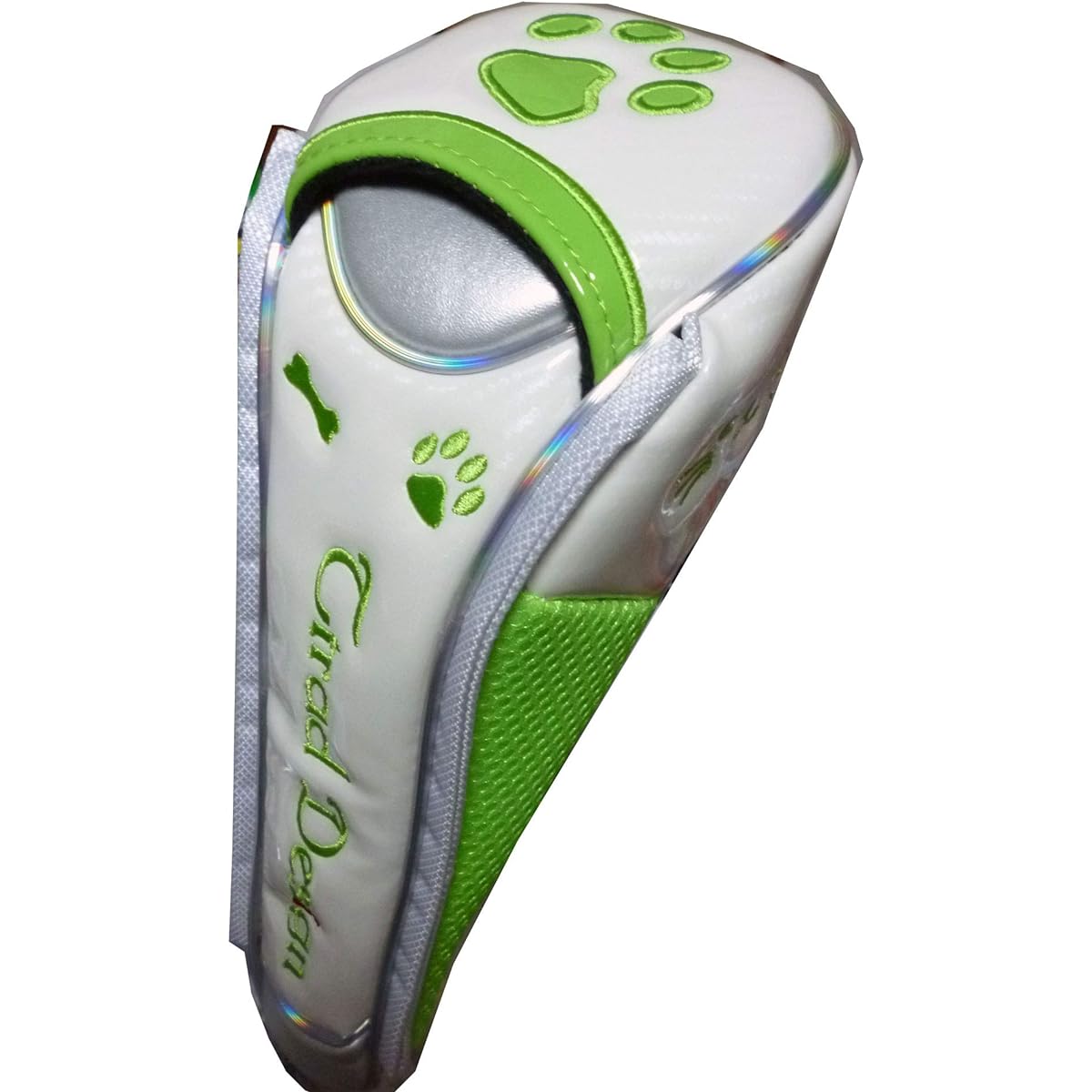Golf Head Cover for Utility Paw Magnet Type (White/Green, for Utility)