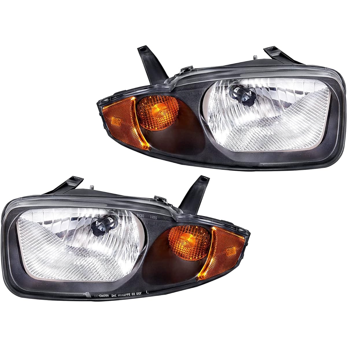 03-05 Chevrolet Cavalier Headlight Head Lamp Headlight Light Lamp Pair Set