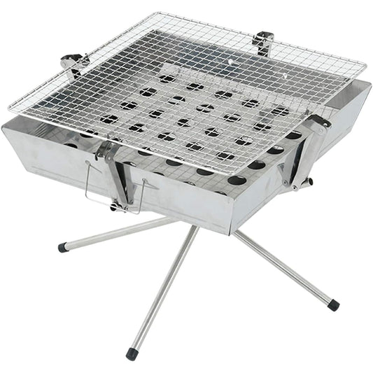 [Campers Collection Yamazen] Stainless Square BBQ Stand CCT-001