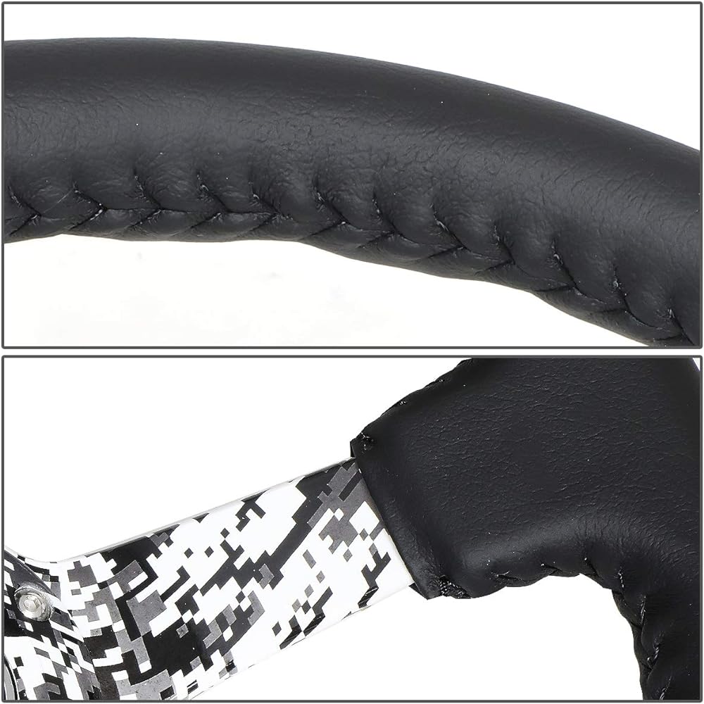 NRG Hydro Dip Digital camouflage Leather Steering Wheel RST-036DC-R + USPL Sticker