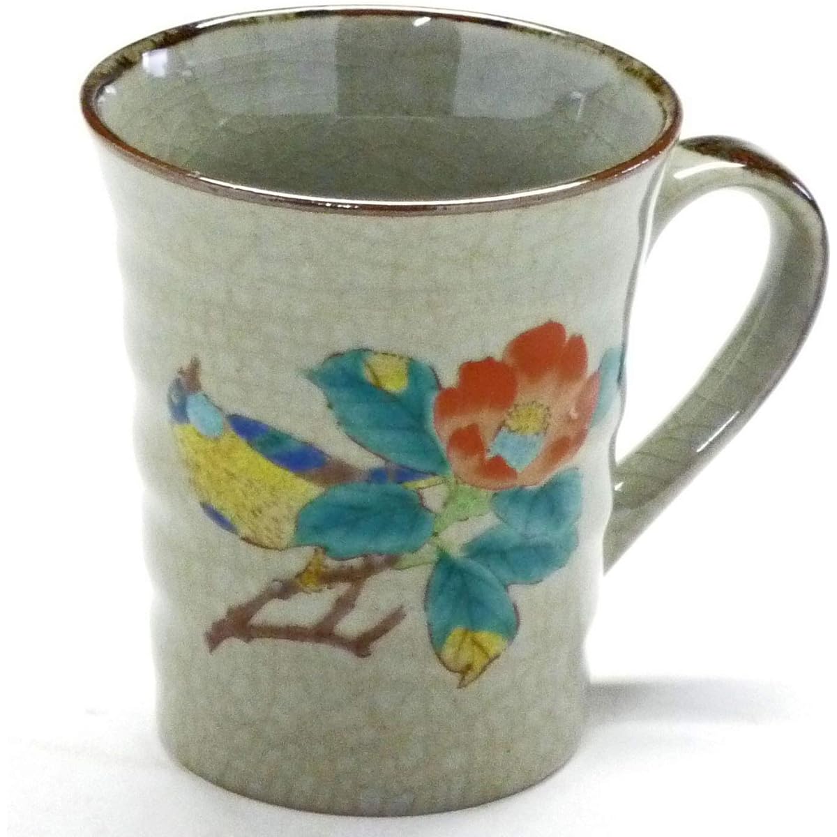 Kutani ware [mug] camellia and bird [back picture]