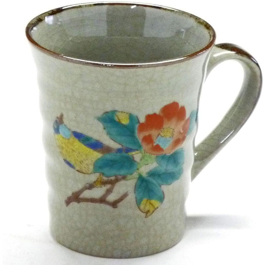 Kutani ware [mug] camellia and bird [back picture]