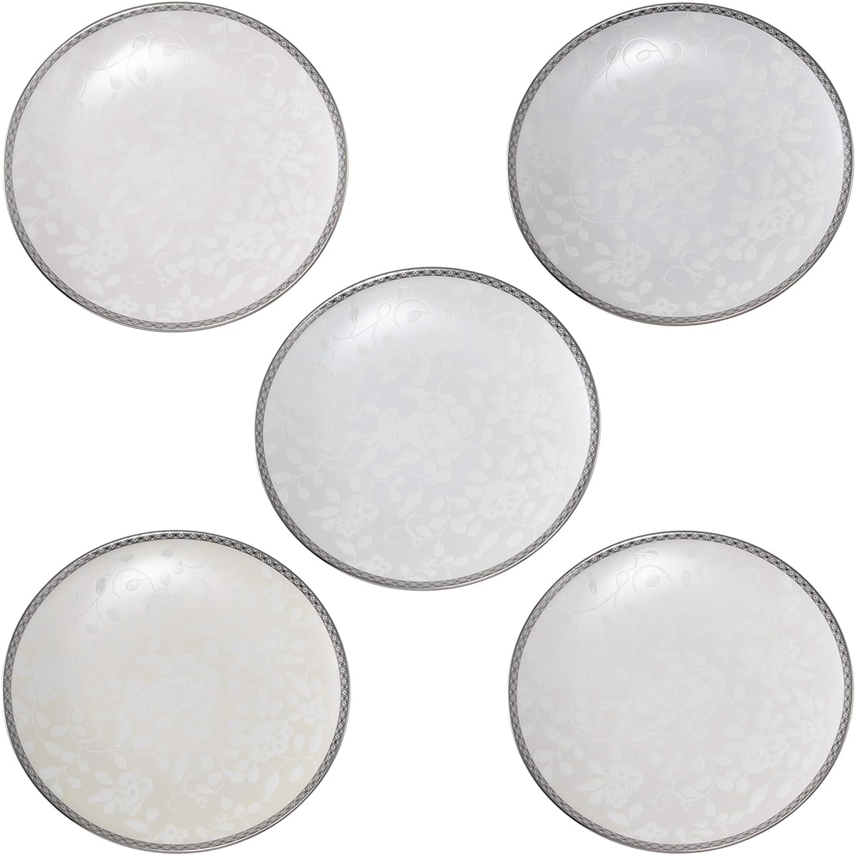 NARUMI Plate Set Milano Bianca 16cm Assorted 5 Pieces 96312-23046P