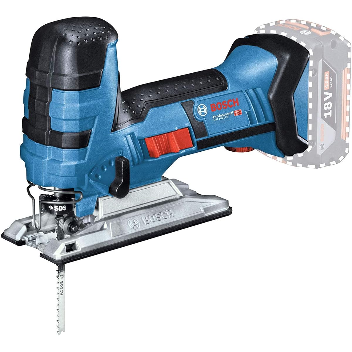 Bosch Professional 18V cordless jigsaw (body only, carrying case included, battery and charger sold separately) GST18V-LISH