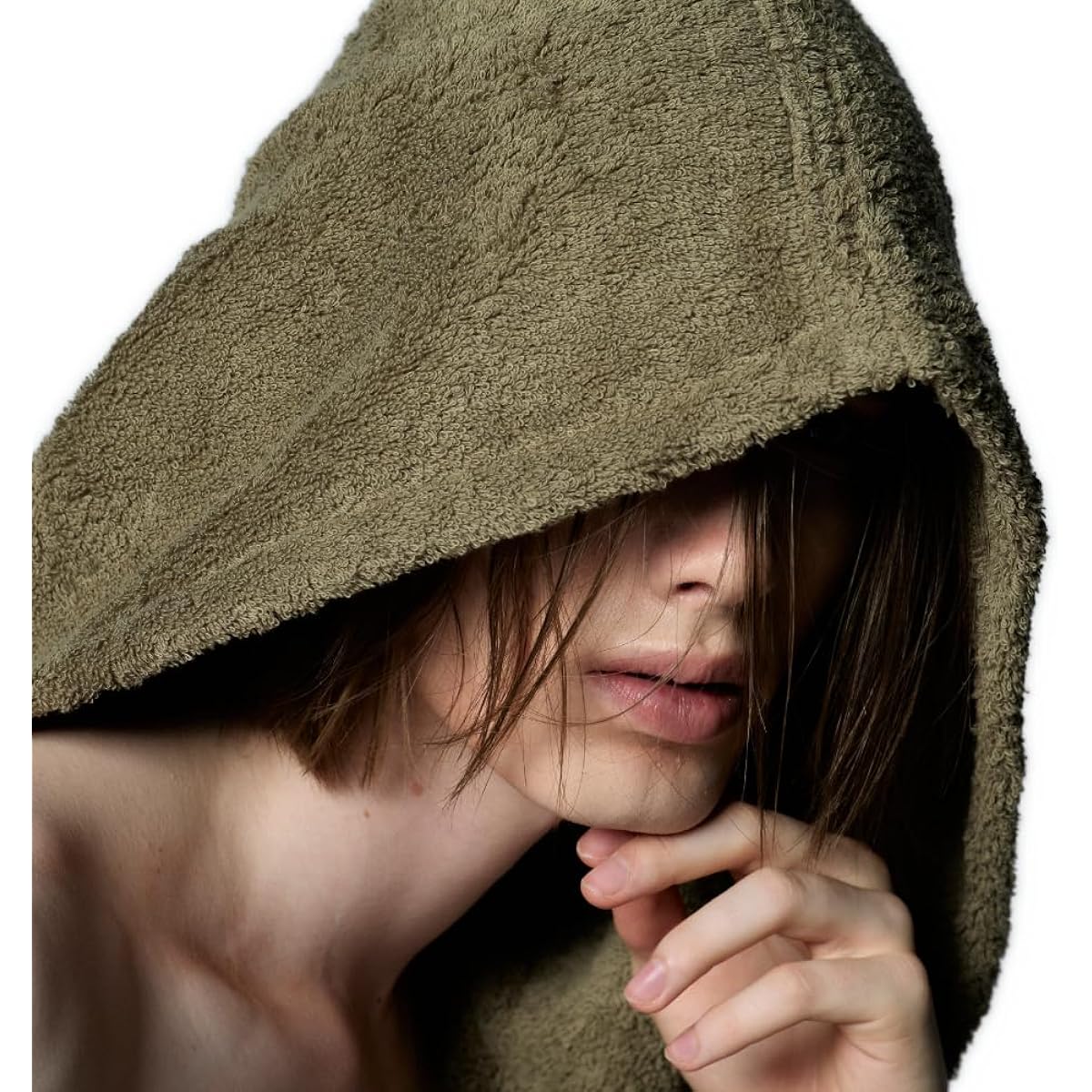 Sauna Hat, Large Imabari Towel, SYMBOL Sauna Hat, Men's, Women's, Imabari Towel, Covers Face, Deep, Matte, Large Size, Face, Washable, Cotton, Made in Japan (Khaki)
