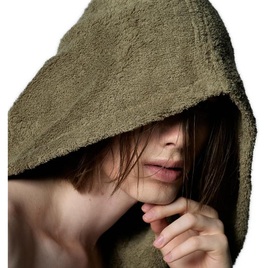 Sauna Hat, Large Imabari Towel, SYMBOL Sauna Hat, Men's, Women's, Imabari Towel, Covers Face, Deep, Matte, Large Size, Face, Washable, Cotton, Made in Japan (Khaki)