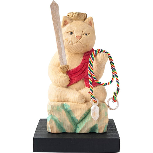 Cat Buddha Fudo Myoo (Guardian Principal Image of the Year of the Rooster) Buddha Shop Sakai Prototype Supervision_ Zodiac Guardian Principal Image Lucky Cat Maneki Cat Ornament (NB8 Fudo)