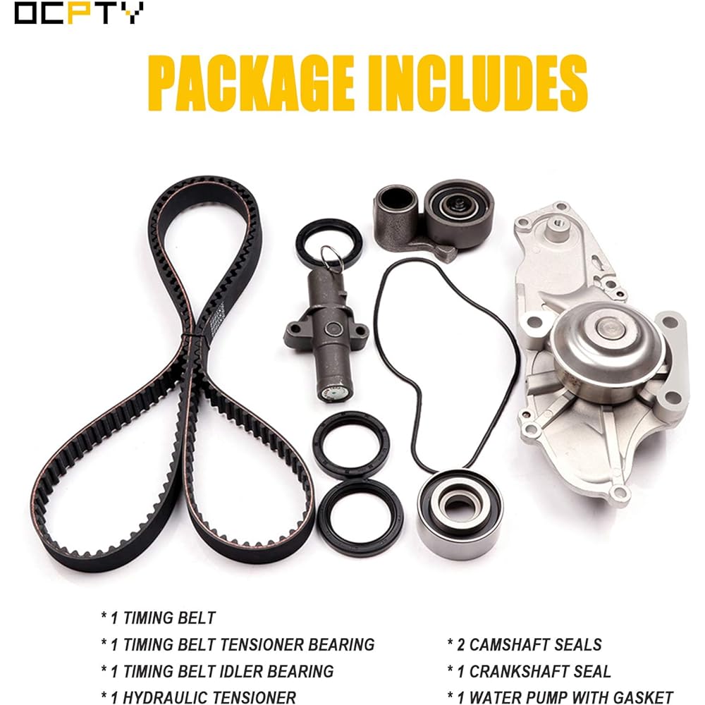 Timing Belt Kit Gasket Tener Bearing Timing Belt Water Pump, OCPTY Compatible Honda Odyssey/04 05 07 07 07 101115 For Honda Pilot