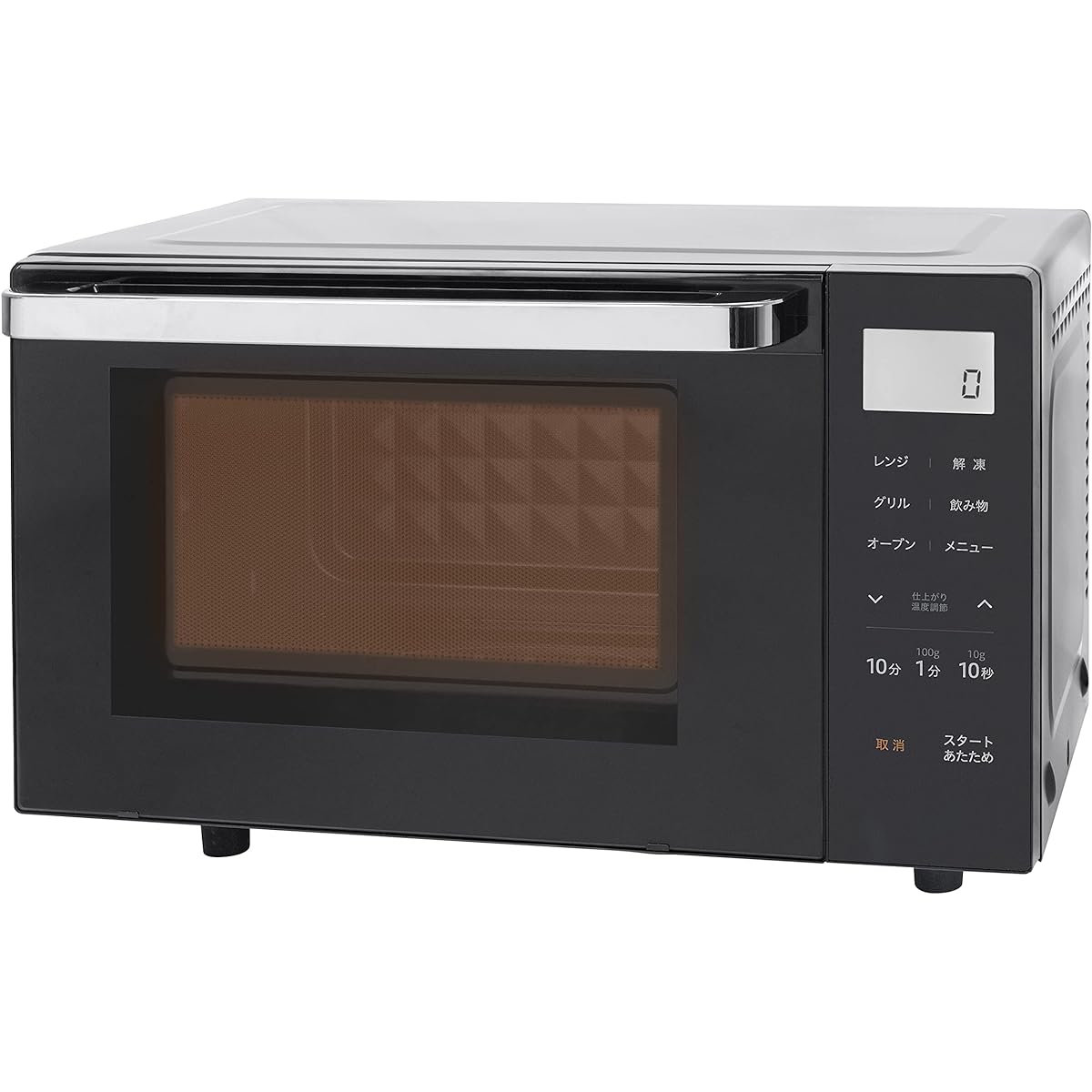[Yamazen] Microwave Microwave Oven 18L with Toast Function Flat Table Auto Menu 18 Types Grill Function Black YRJ-F182TV(B)