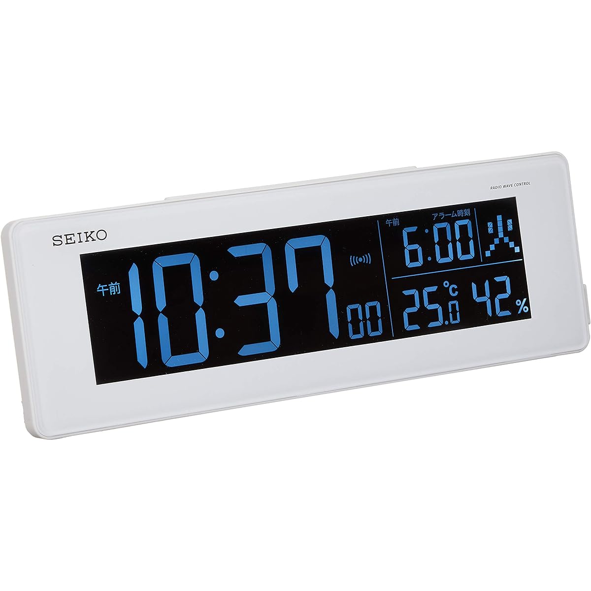Seiko Clock Alarm Clock Radio Digital AC Color LCD Series C3 White DL205W SEIKO