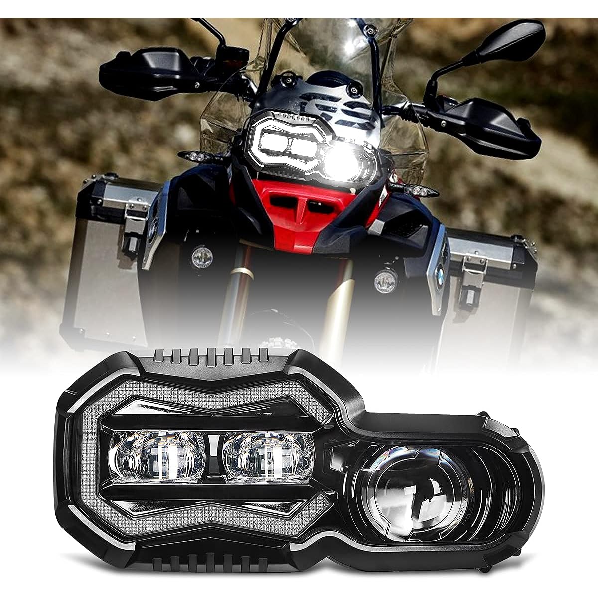 LED headlight high -low beam DRL LED Head Ramp Acemburi BMW F800GS F800GS Adventure F700GS F650GS
