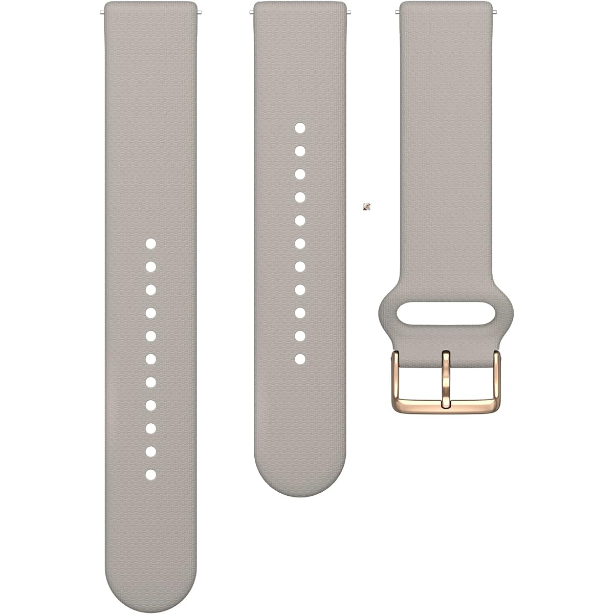 Polar Silicone Buckle & Loop Wristband 20mm Greige S-L [Genuine Japanese Product]