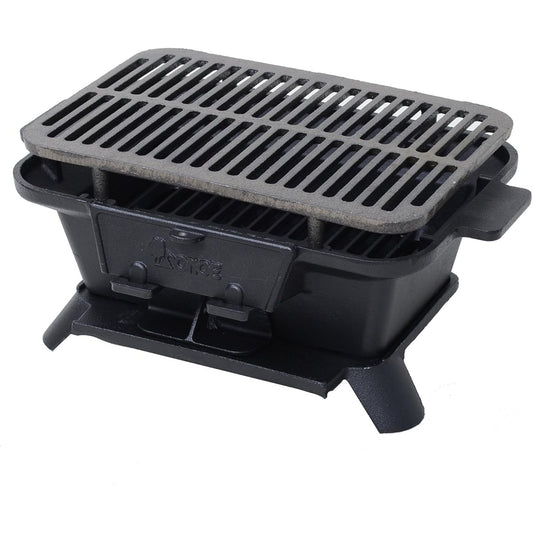 Onoe Seisakusho (ONOE) Square Iron Casting Stove/Cast Grill 2937 G-CI-1607 Barbecue Stove Brings out the flavor of food from the core through heat conduction Effective for replenishing iron content Creates beautiful grill marks Heat is distributed evenly