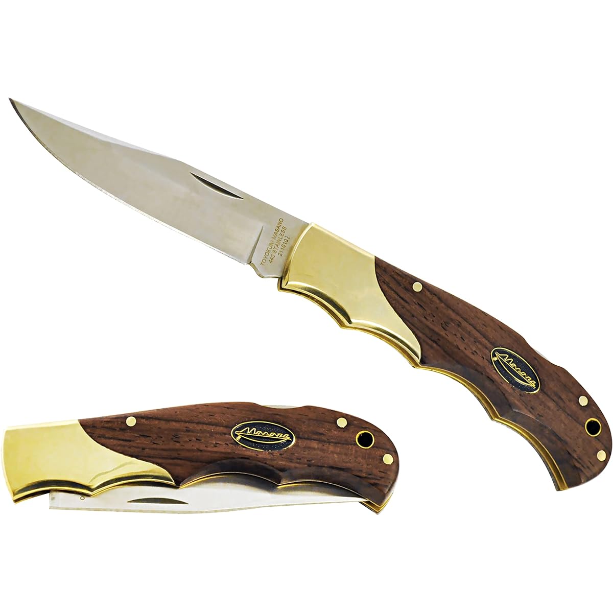 MASANO Folding Knife "Asobi" masano-005 Stainless Steel Blade Cocoboro Handle Folding Knife Backlock Toyokuni Made in Japan Camping Outdoor Climbing Fishing Woodwork