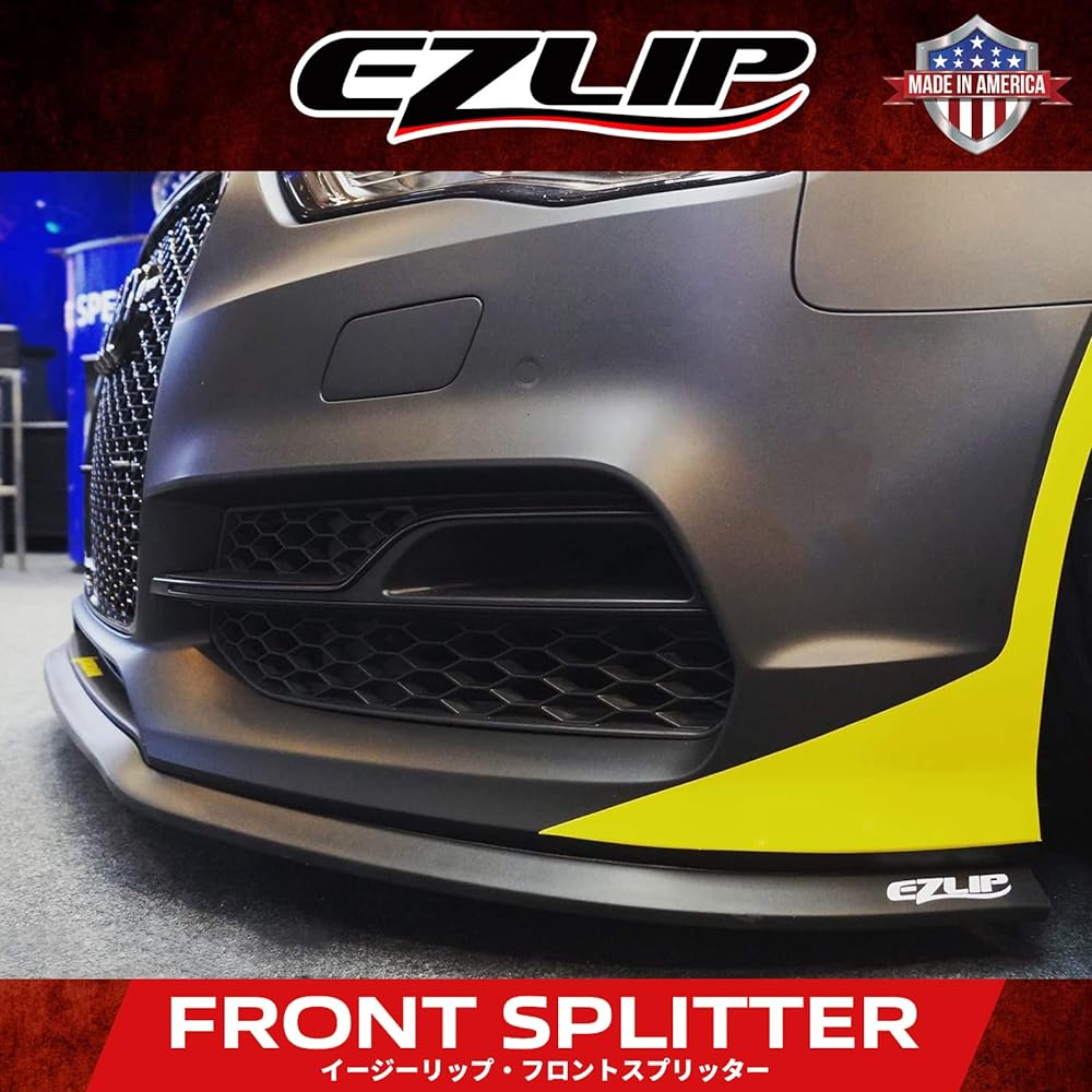 General-purpose lip spoiler EZLIP [Easy Lip] Black EZLIP JAPAN (3-color decal kit, cleaner included)
