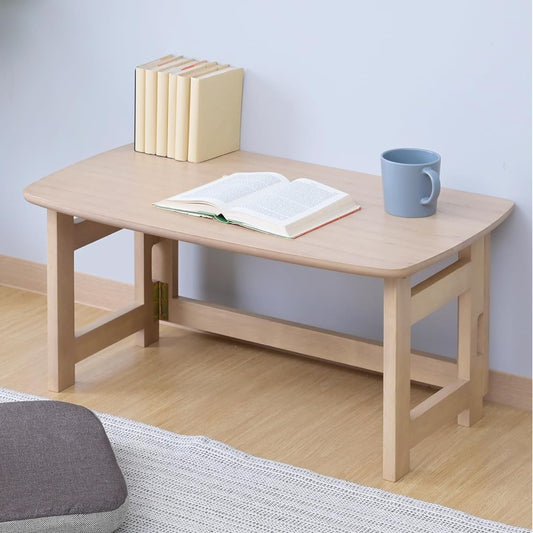 [Yamazen] Table Low Table Folding Natural Wood Finished Product Width 70 x Depth 41 x Height 35cm Living alone Kiwi SPD-7041L(KW)