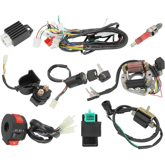 Fully Electric Stator Coil CDI Wiring Harness for 4 Stroke ATV KLX 50cc 70cc 110cc 125cc ATV Wiring Harness