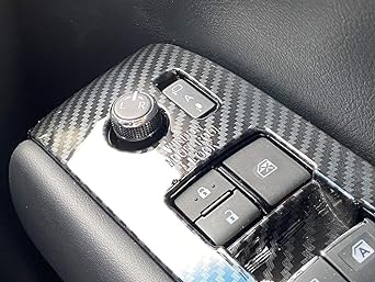 30 Series Alphard Vellfire Carbon Power Window Switch Garnish with Mini Clothes Set of 4 Easy Installation