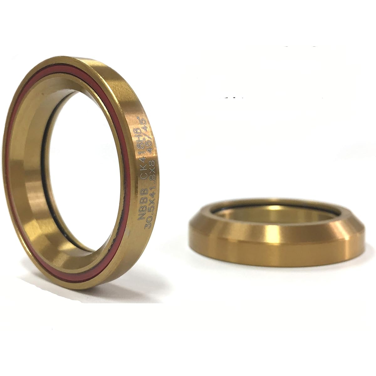 [NBBB Your Bicycle Bearing Warehouse] MH-P08 TH870R MR042R 1-1/8“ Ceramic Headset Titanium Coated Bearing Bicycle Bearing 30.5×41.8×8 45°/45° Set of 1 CK845H8