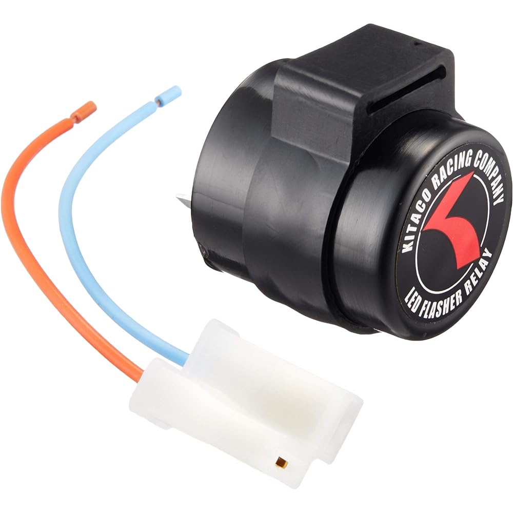KITACO 755-0400910 Flasher Relay Compatible with LED Turn Signal (Round Type) General Purpose (For 12V Vehicles)