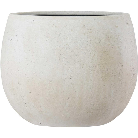 Green Pot Terranias Low Balloon Antique White 42cm EB-TL4234AW
