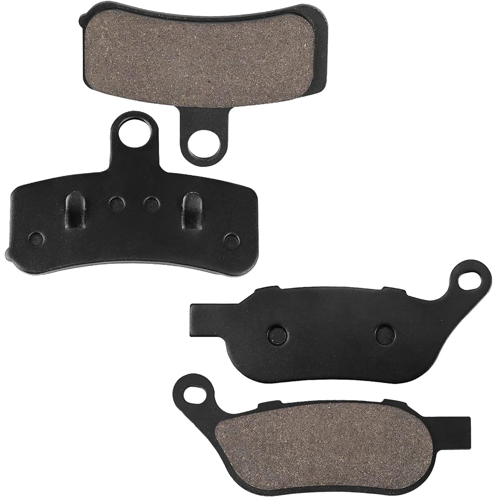 Sollon Front and Rear Brake Pads for Harley-Davidson Fatboy Heritage Softail Classic Dyna Wide Glide Super Glide Softail Standard Lowrider Street Bob Rocker C Night Train Softail Custom