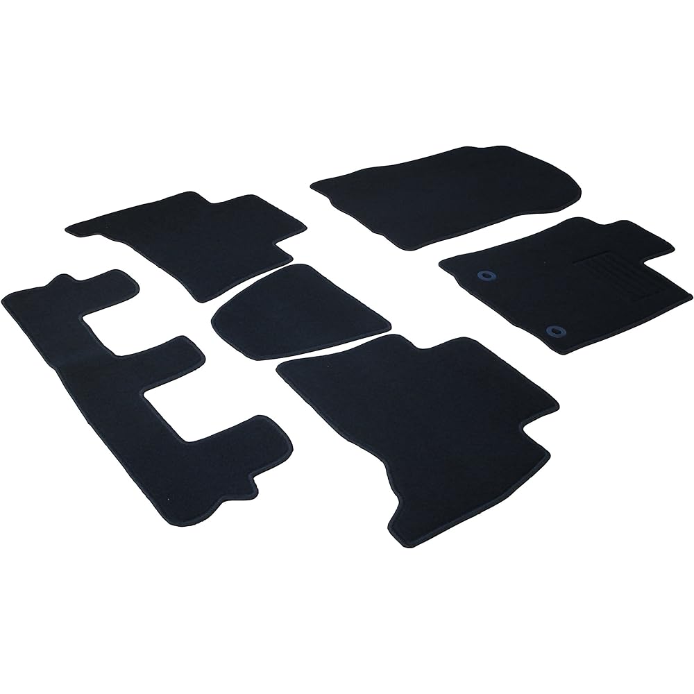 Fenice Car Mat Floor Mat Domestic Production (Toyota Land Cruiser Prado 150 Series) <Late Model/7 Seater> Black Non-Slip Shape Resistant to Slip Car Mat (Car Parts Specialty Store)