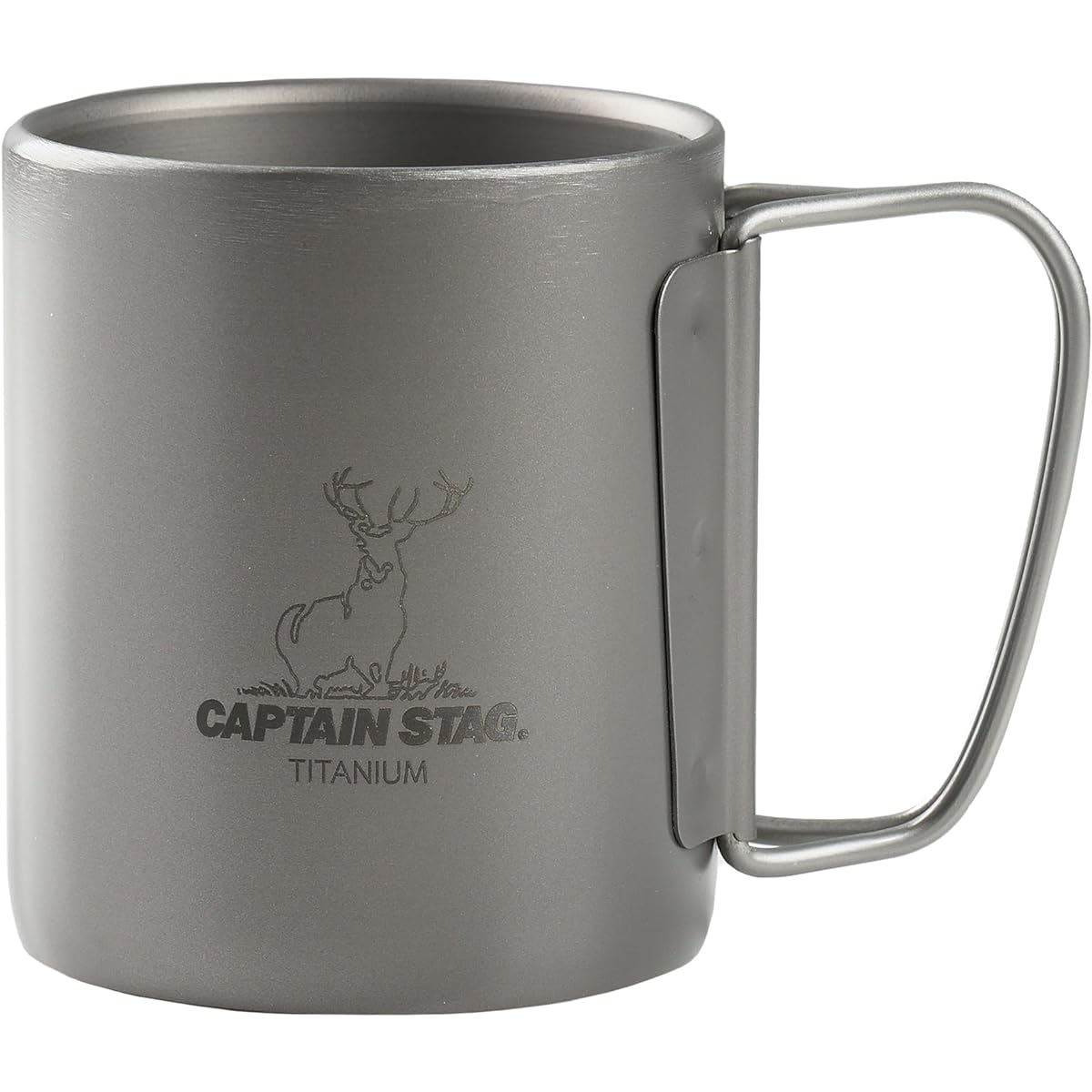 CAPTAIN STAG Outdoor Cup Mug Tumbler Single Mug Double Mug [220ml/300ml/450ml] Folding Handle Lightweight Titanium Made in Japan Made in Tsubame-Sanjo UH-4501~4506