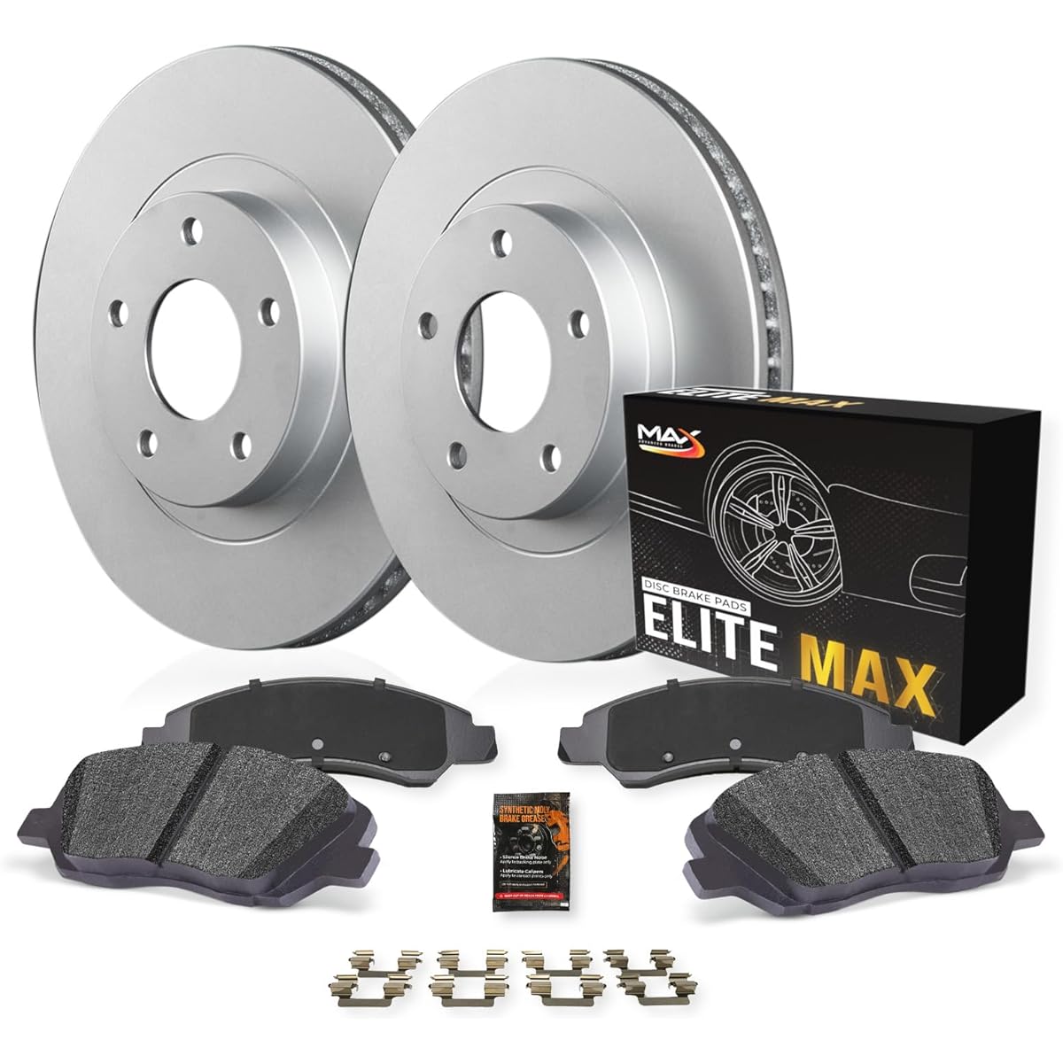 Max Advanced Brakes ENVIROFRIENDLY GEOMET OE (Original Equipment) Rear Rotor ELITE MAX Brake Pad KT119762