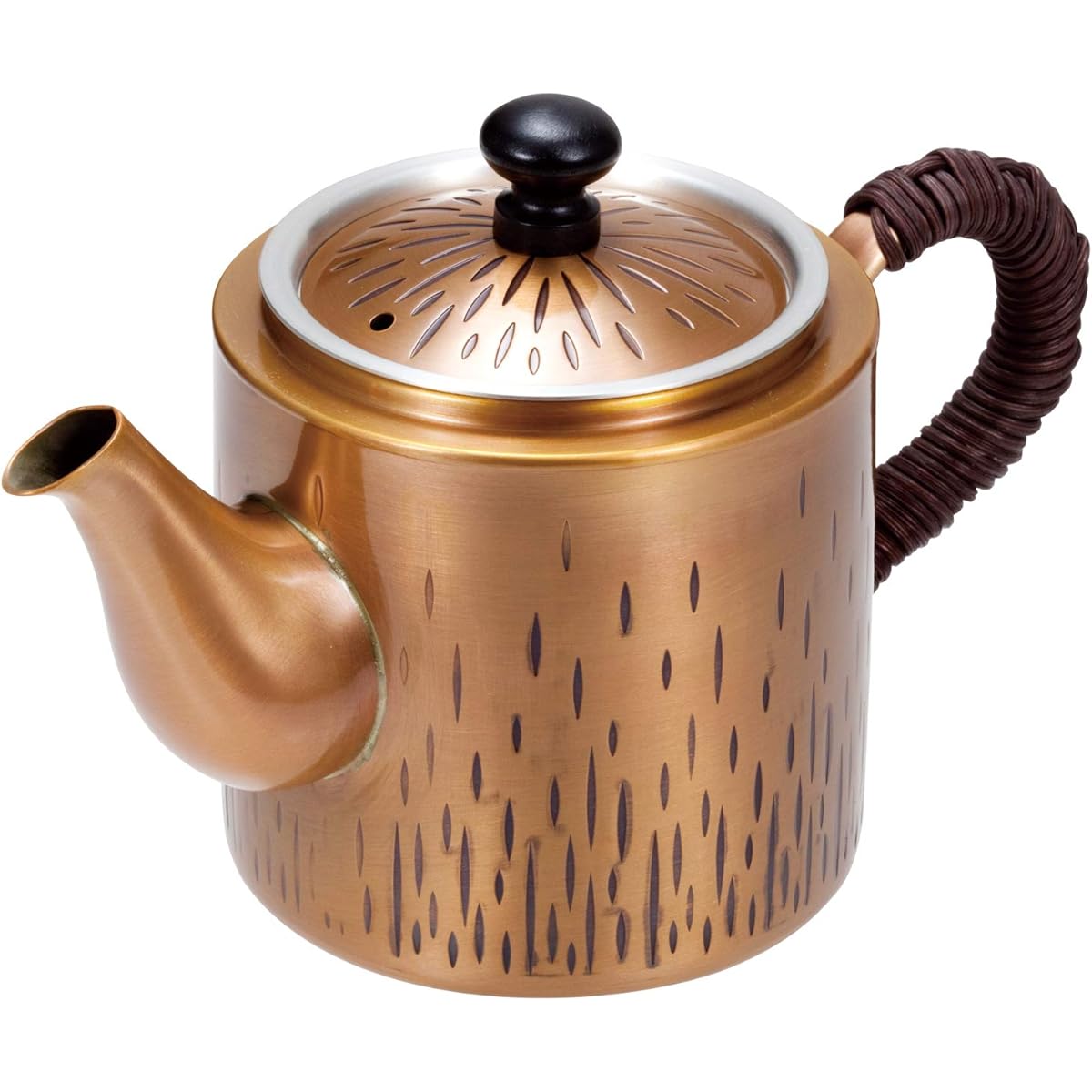 Shinko Metal Kyusu Golden Quilt 320ml Pure Copper Golden Quilt BG-501