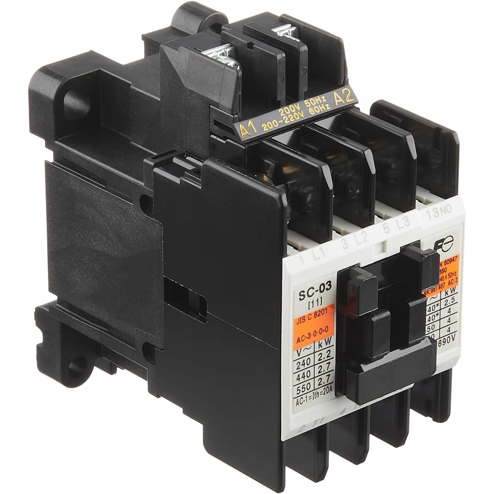 Fuji Electric Standard Magnetic Contactor Without Case Cover SC-03 Coil AC200V 1A