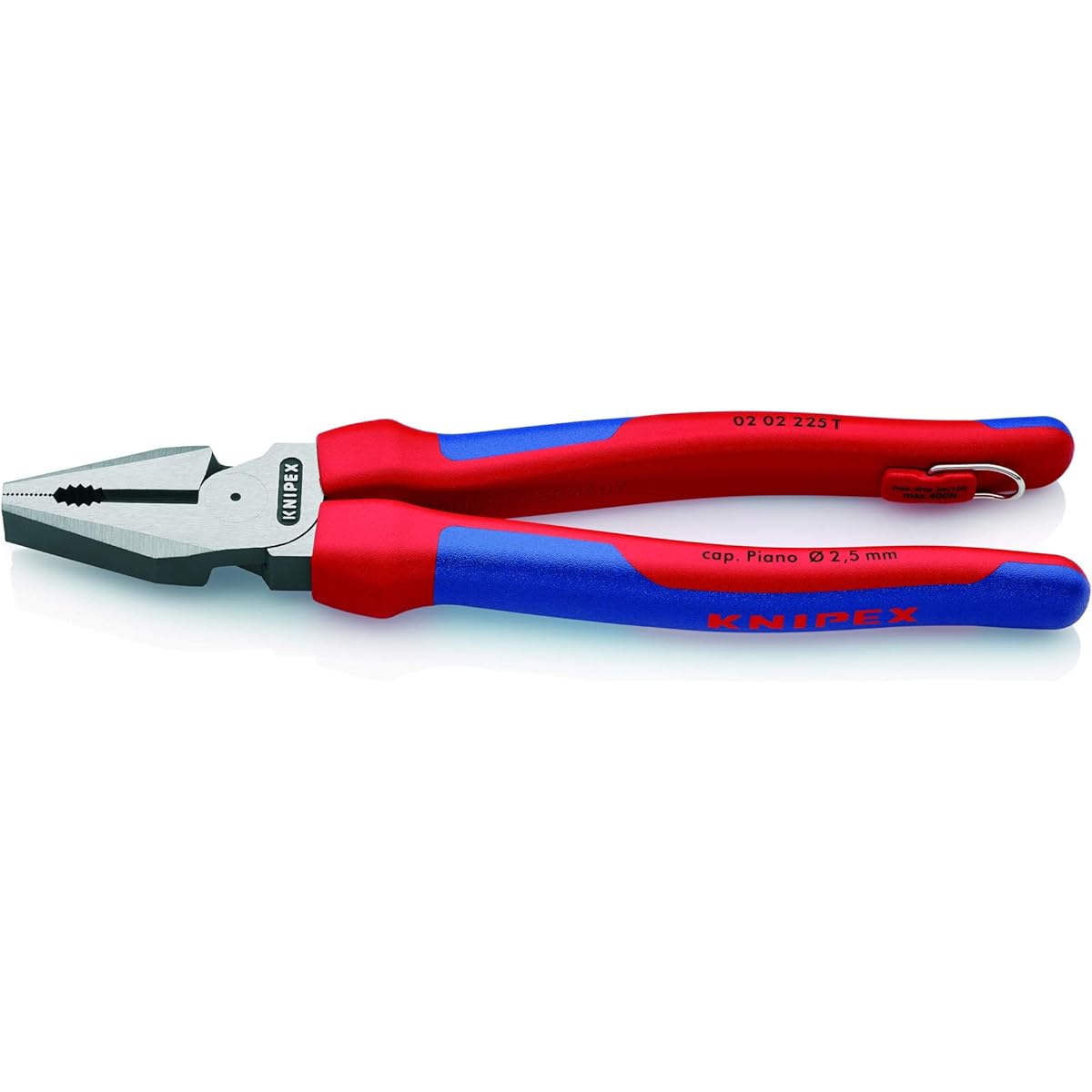 KNIPEX 0202-225TBK Strong pliers Fall prevention (BK)