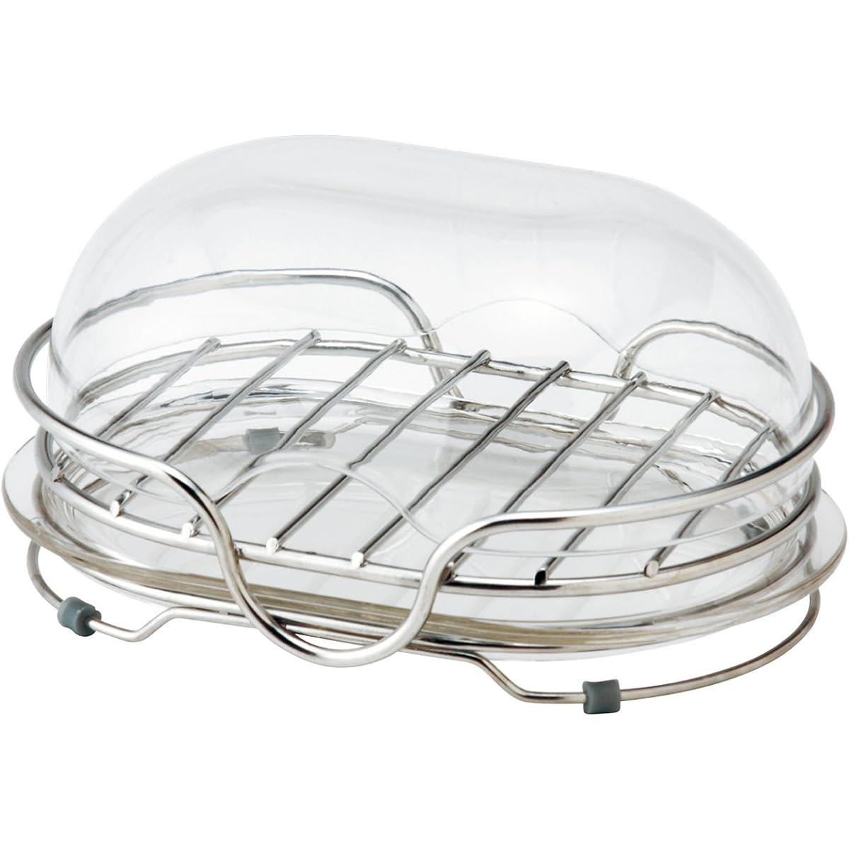 Rec Stainless Steel Soap Dish with Lid Standing Type (Soap Dish)