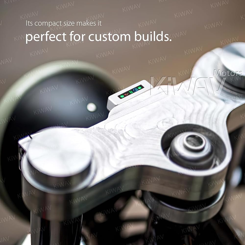 KiWAV Silver Mini LED Indicator for Custom Motorcycle Mount on M8 Bolt Hole