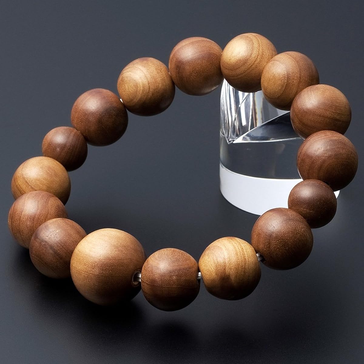 Buddhist Altar Shop Takita Shoten Specially Selected Bracelet Prayer Beads, Wooden Bracelet, Indian Sandalwood 14mm Balls ◆ Prayer Beads Bracelet, Amulet, Fragrant Wood, Old Mountain Sandalwood, Brace Prayer Beads, Prayer Beads Bracelet, Bracelet Prayer