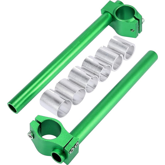 Motoforti 1 Set 33mm Motorcycle Handlebar Adjustable Motorcycle Clip-On Handlebar Universal Replacement Green