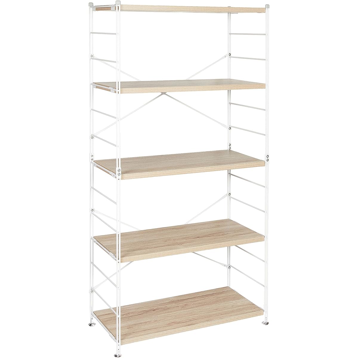 YAMAZEN Open Shelf Antique Ivory 5 Tiers MWS-16845(AIV/SWH)
