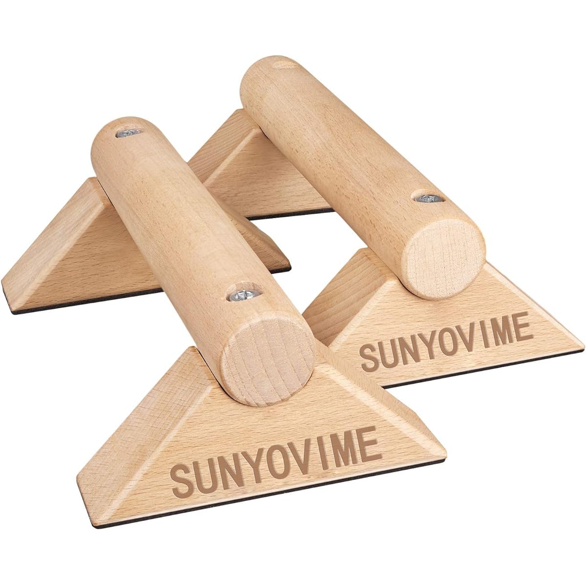 Push-up Bar, Sturdy Handstand Bar, Wooden, Set of 2, Non-slip, Increased Stability, Push-up Stand, Inverted Stand, Wooden Parallel Bars, Load 300kg, Push-ups, Strength Training, Shape Up, Diet, Inverted Stand, Wooden Parallel Bars, Home Training, Fitness