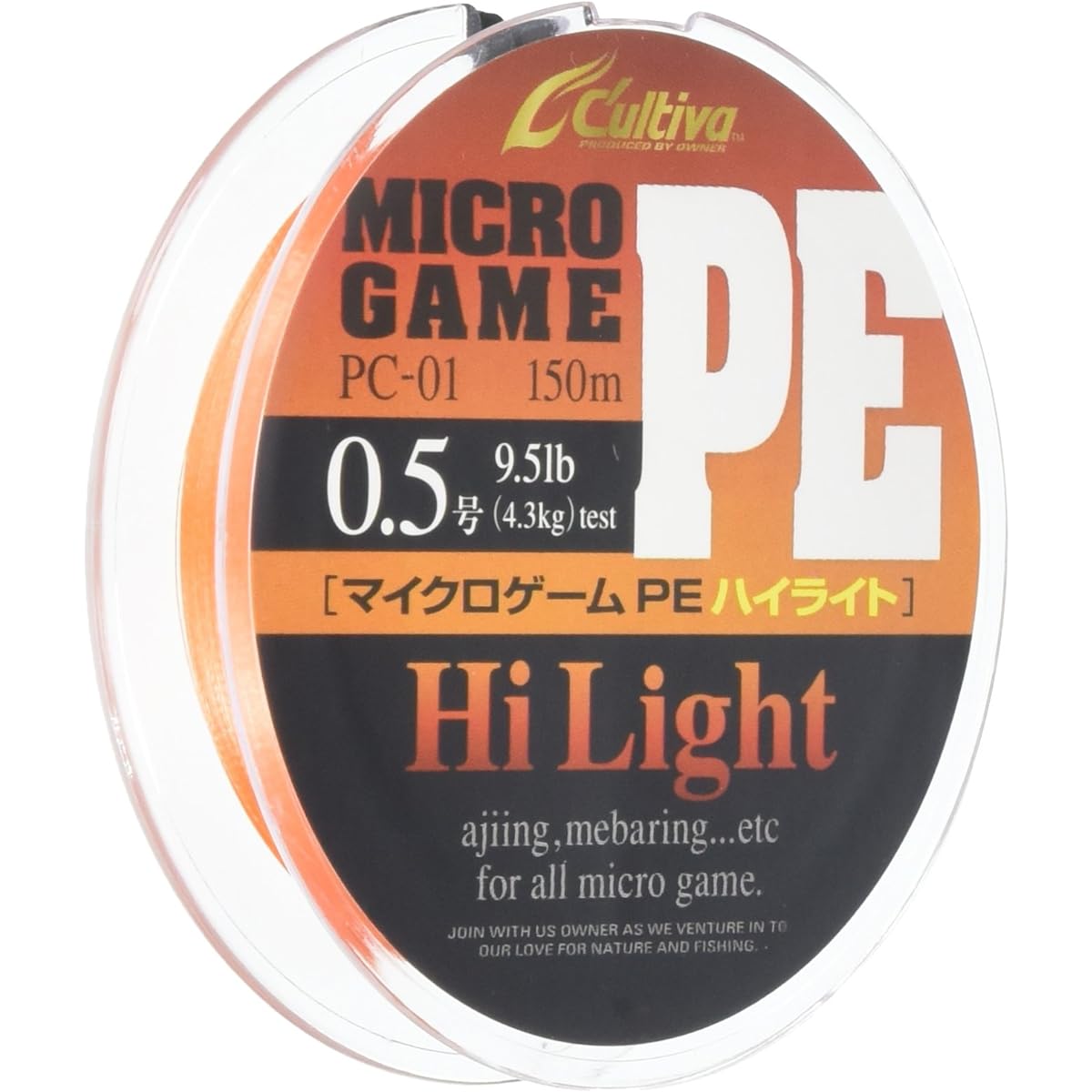 OWNER PE Line Micro Game Highlight PC-01 150m Hot Orange