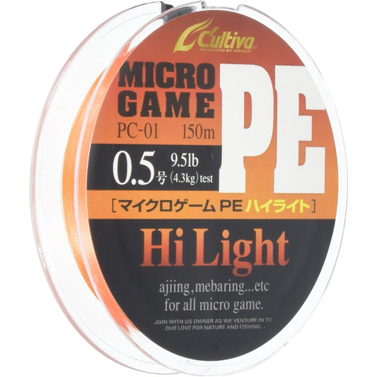 OWNER PE Line Micro Game Highlight PC-01 150m Hot Orange