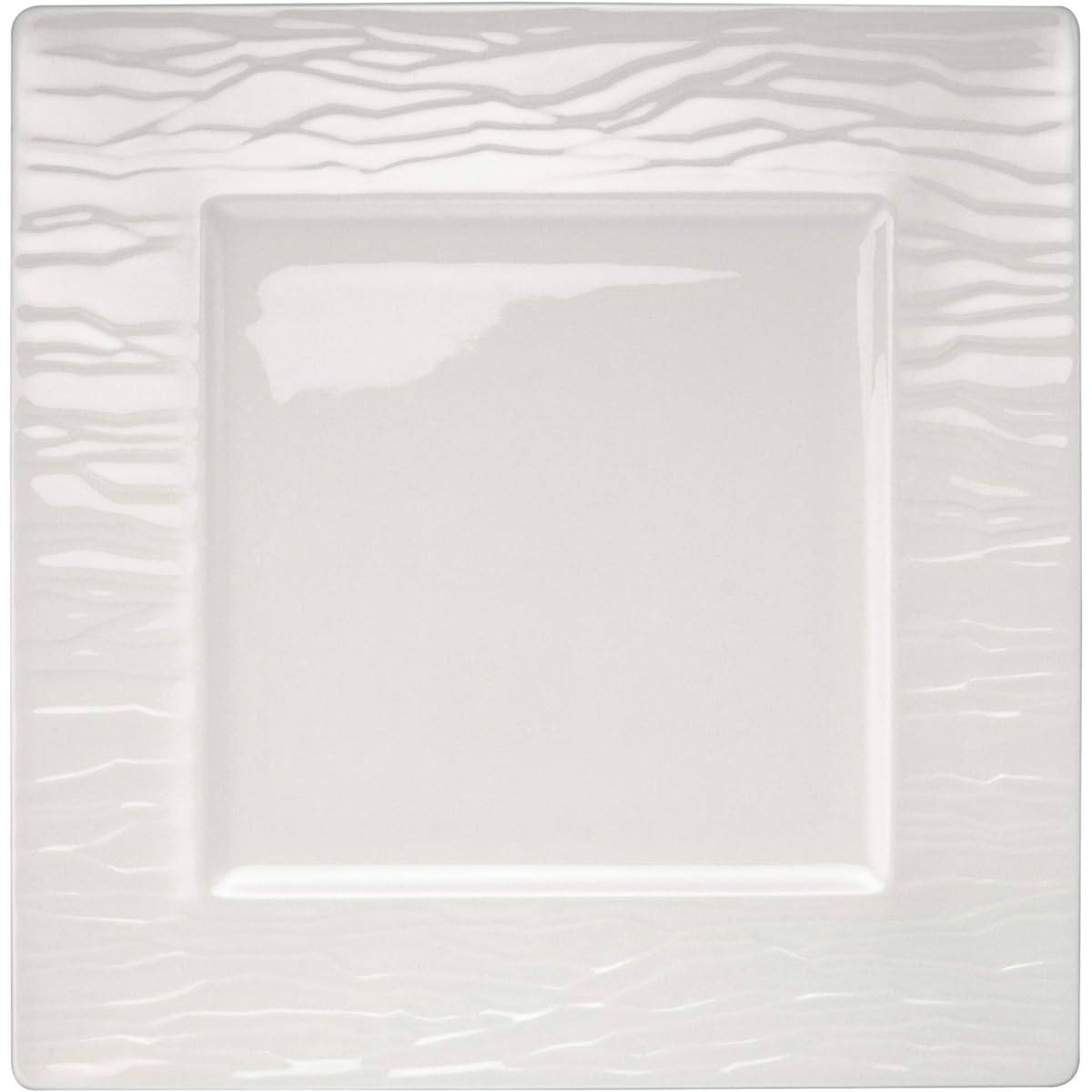 NARUMI Plate Stone Relief White 24cm Square Rim 51095-5726