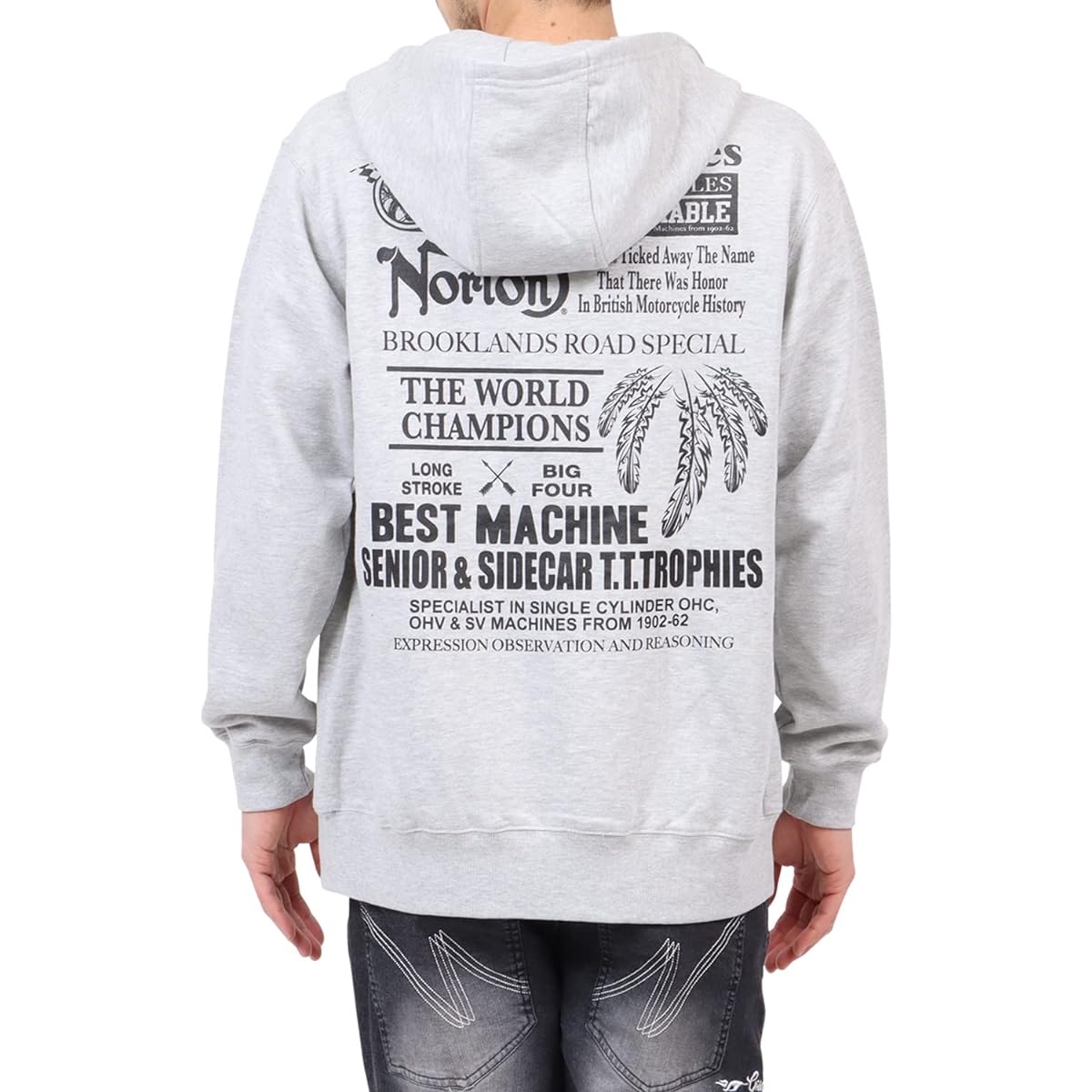 [Norton] Hoodie JAPAN processing 3D embroidery full zip hoodie 231N1314