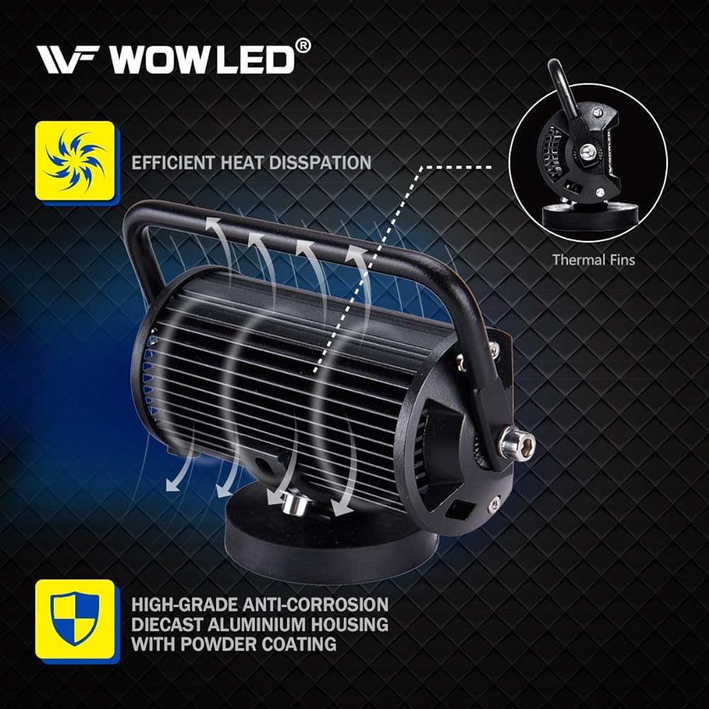 WF 36W LED Work Light Magnetic Base Mount Portable LED Light Flood for Car SUV Boat Bar Jeep Driving Lamp Fog Lights