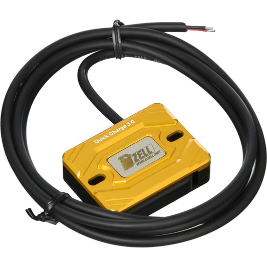 Dzell USB Charging 1 Port Reserve Tank Bolt-on Type Gold Honda/Kawasaki/Yamaha 780205