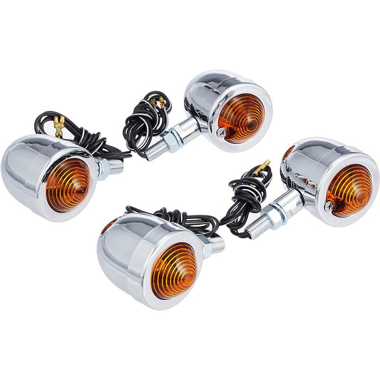 KITACO Bread Mini Turn Signal Kit Magna 50 Chrome/Orange 830-0900120B