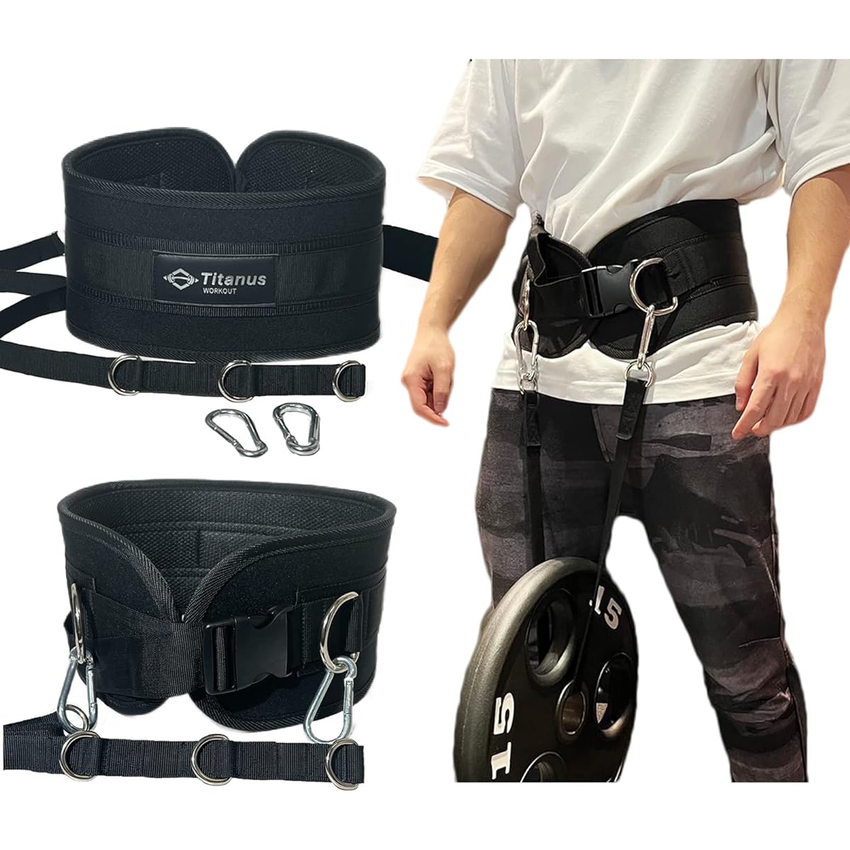 Titanus Buckle Type Weighted Belt Pull Up Dips Belt Chinning Belt Dipping Belt Chinning Pull Up Belt Pull Up Equipment Dips Equipment Training Belt Muscle Training Belt Heavy Duty High Safety