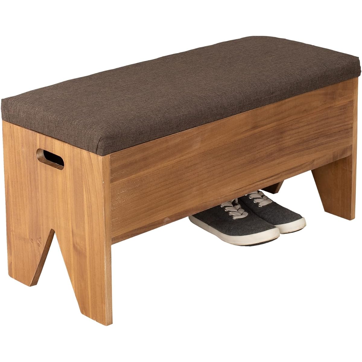 Hagihara Entrance Bench Storage Bench Seat Finished Product with Storage Box Stool Wooden Width 70 x Depth 28 x Height 37 Natural MBC-6196 Seat Brown